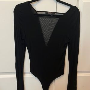 Long sleeve black body suit